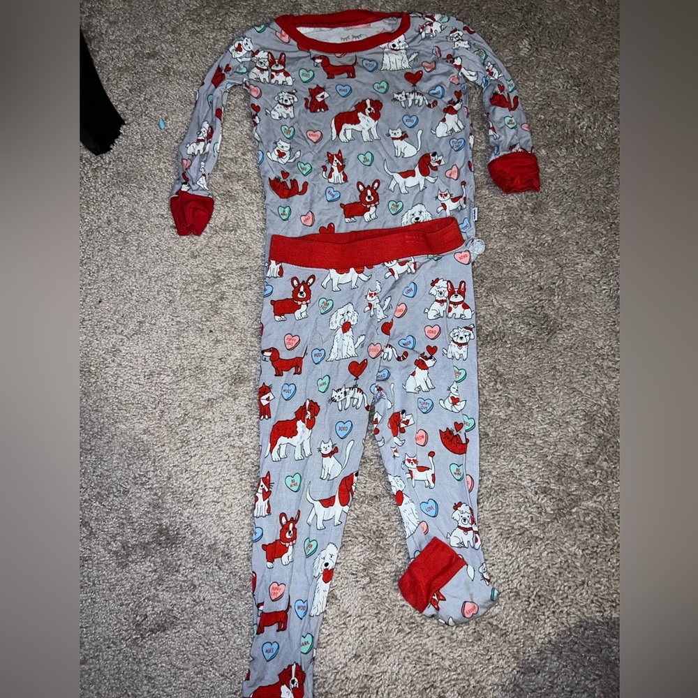 Little Sleepies 12-18 Month Valentine Dog 2 Piece Set
